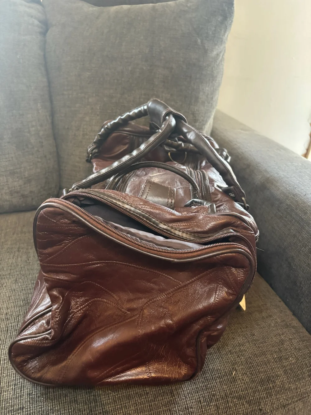 1 NWT Brown/ 1 NWOT Black Leather Weekender Duffel Bag - Genuine Leather